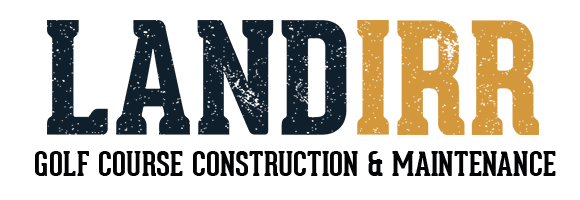 A green background with the words ndi construction and a yellow pillar.